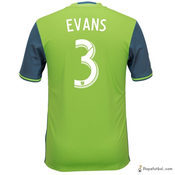 Camiseta Seattle Sounders Replica Primera Ropa Evans 2016/17 Verde